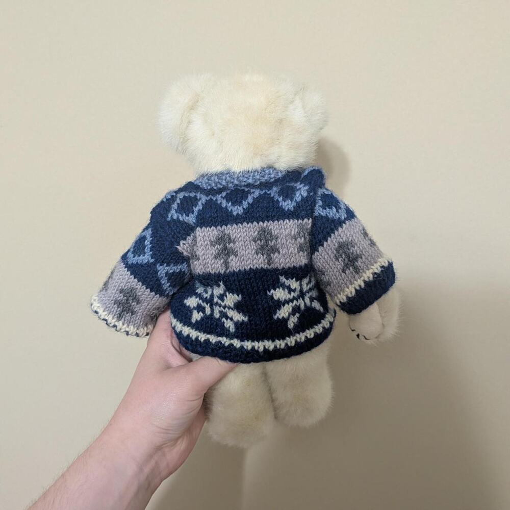 Boyds Bears Bearwear Collectable Teddy Bear With Button Up Sweater And Ribbon - Picture 5 of 8